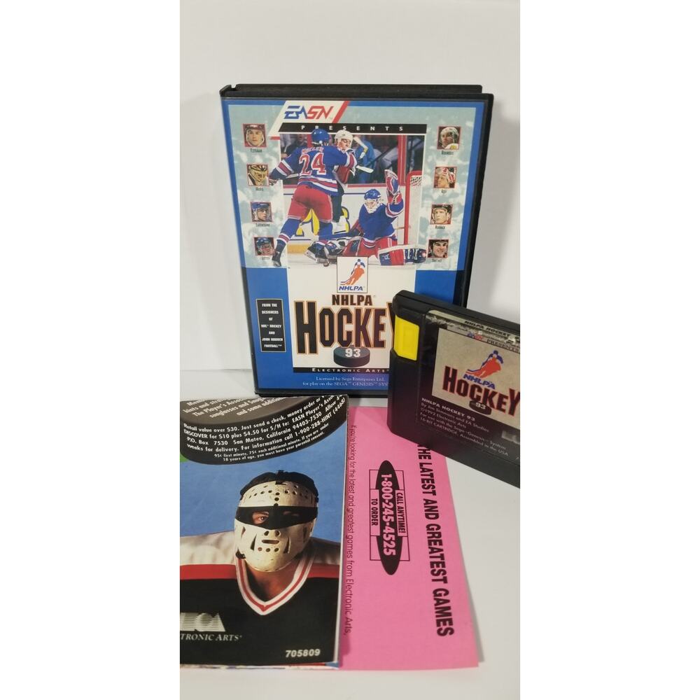 NHLPA Hockey '93 game Sega Genesis vintage tested works great 1992